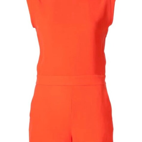 VERONICA BEARD Yadira Orange Romper Size 8 - Picture 2 of 10